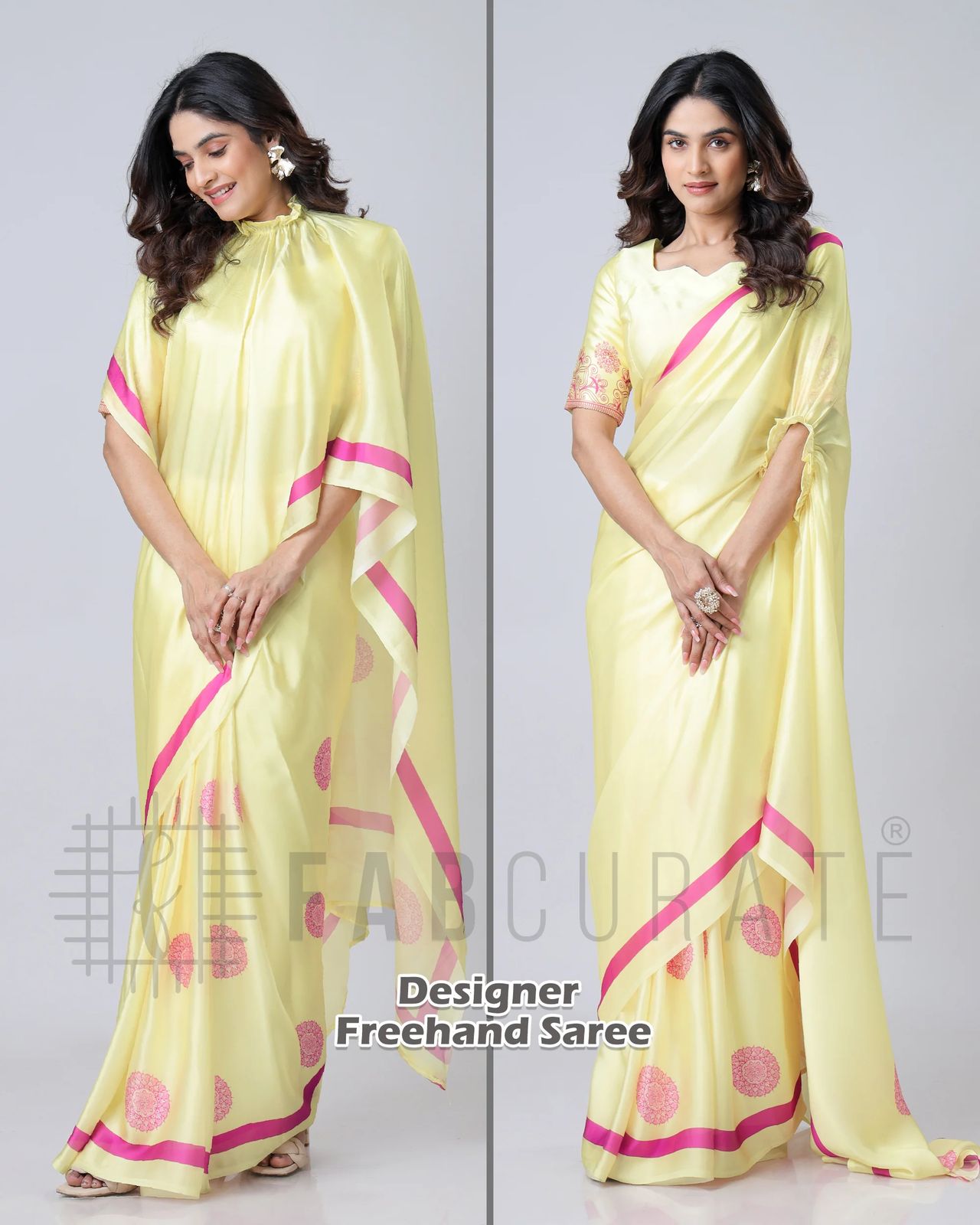 Trending DEsigner Saree, Hand Free Crepe Silk Saree Collection